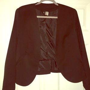 Black H&M short suit jacket.